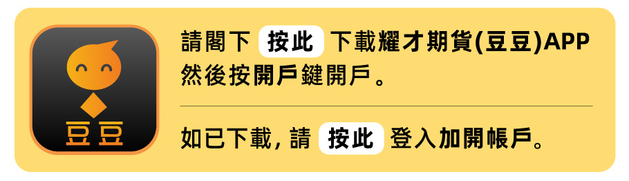 下載耀才期貨(豆豆)APP / 登入加開帳戶